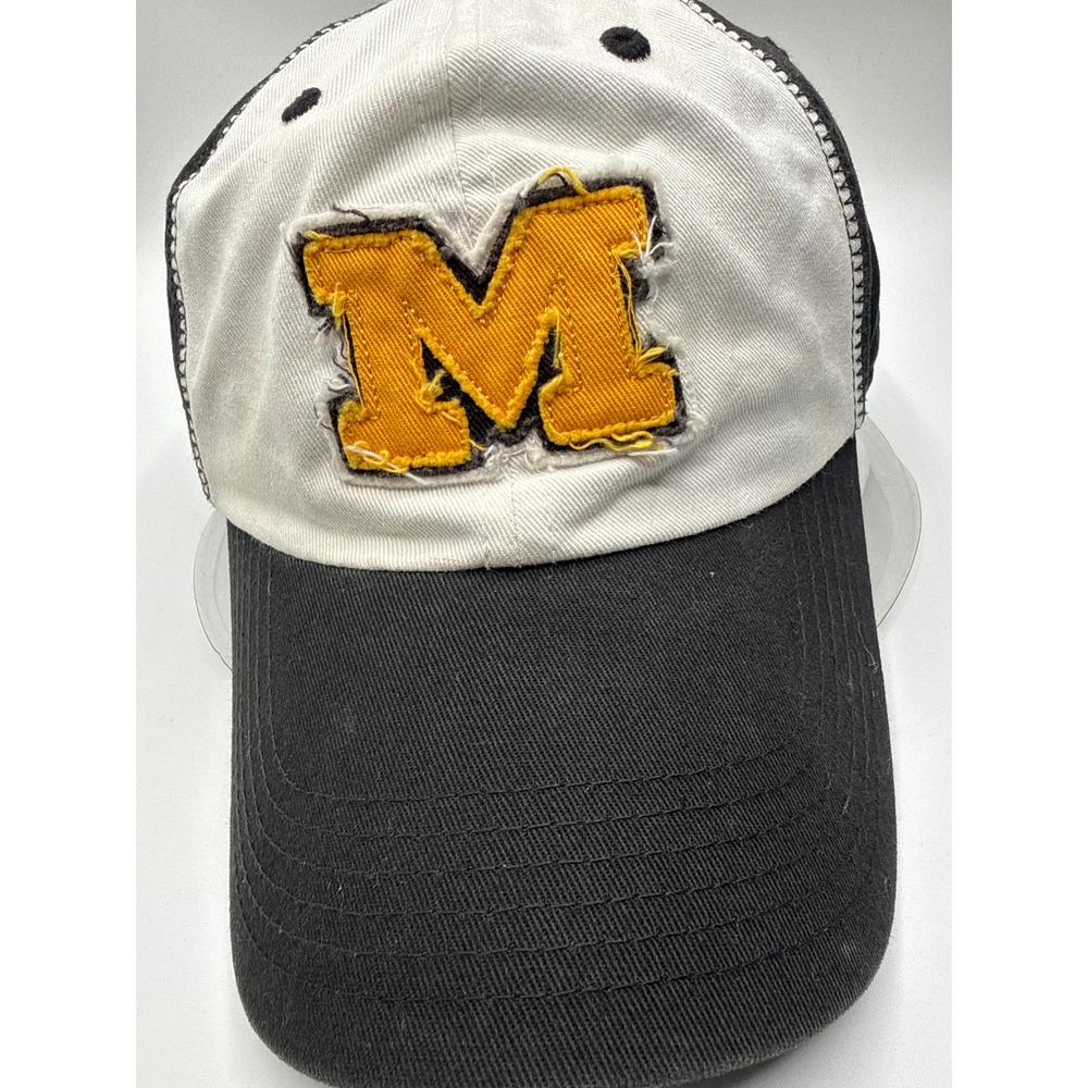 Mizzou Missouri Tigers Hat Cap Black White T.E.I. Adjustable Collegiate M Logo